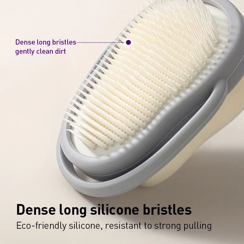 Philips Avent Baby Washing Massage Dual-purpose Brush Mist Gray Soft Silicone Bath Brush for 0-12 Years Kids