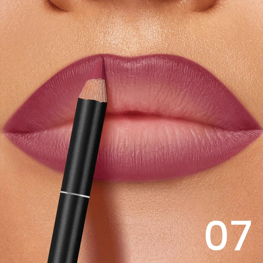 Ultra-Long Lasting Matte Lip Liner Pen, Smudge-Proof & Clump-Free, Full Lip Makeup Effect, Waterproof Lip Pencil
