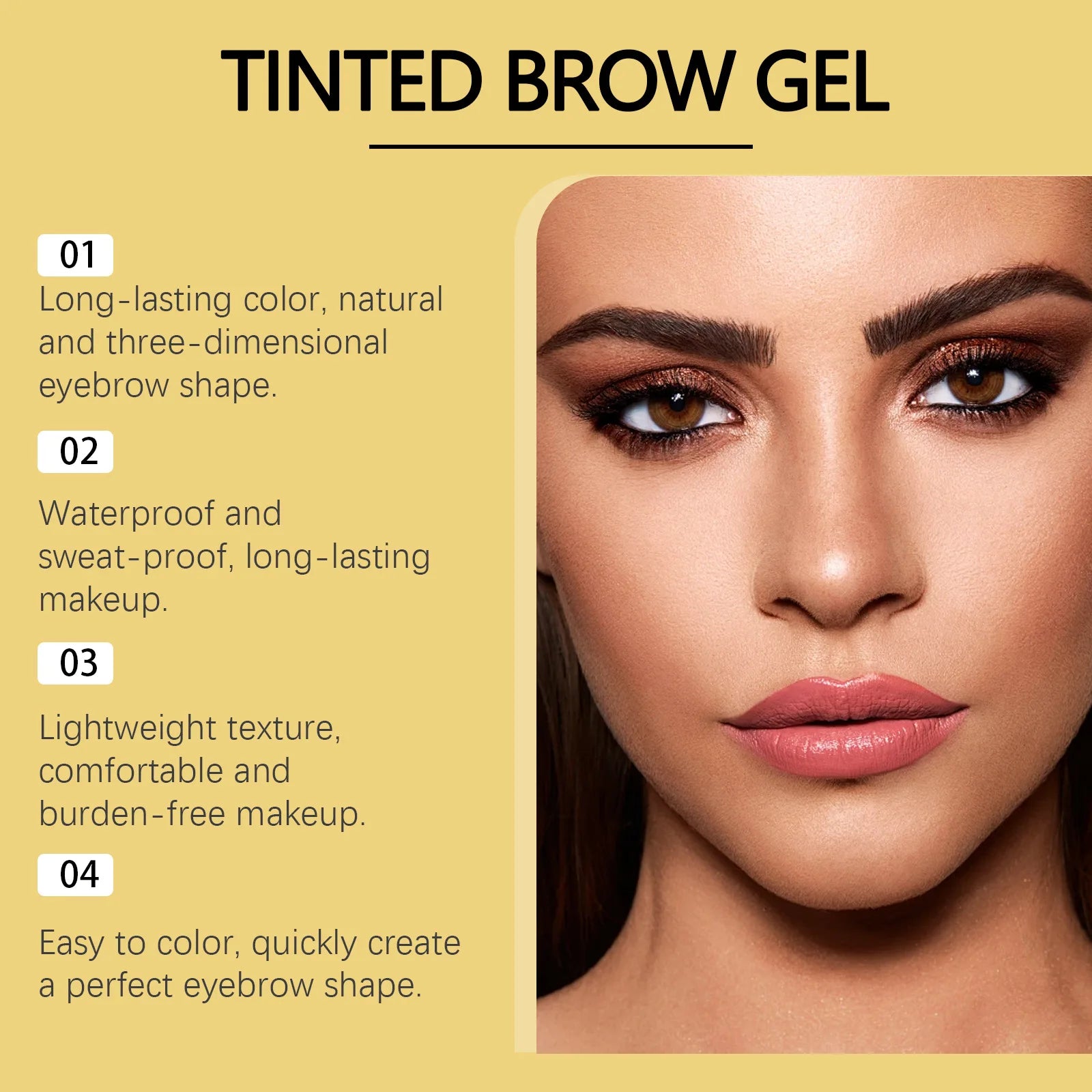 Dye Eyebrow Gel Cream Waterproof Long Lasting Highly Tinted Makeup Smoothing Brown Eye Brow Smudgeproof Natural Cosmetic Liquid