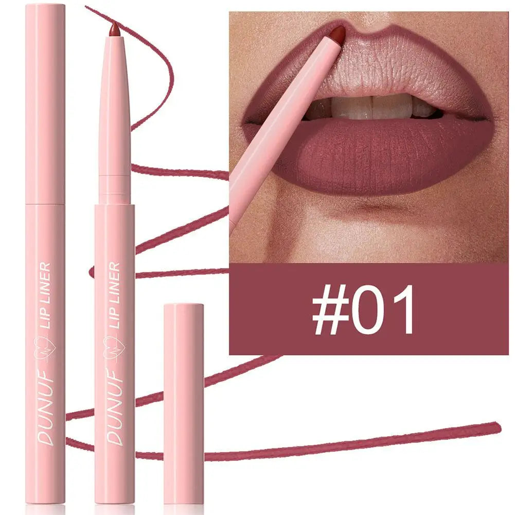6Pcs Velvet Matte Lip Liner Pencil Set High Pigment Smooth Silky Texture Easy to Color & Define Lip Contours Daily Lip Makeup