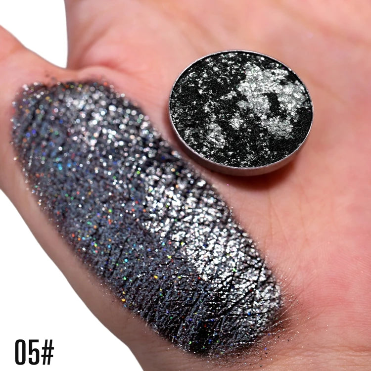 Weaving Chameleon Eyeshadow  Matte Powder Metallic Highgloss Glitter Highlight Longlasting Combined by Self Gift Disk