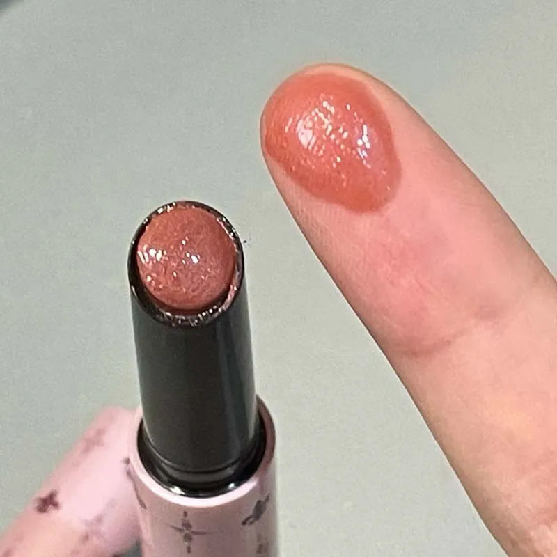 Herorange Starry Solid Lip Gloss Long Lasting Moisturizing Non-Sticky Non-Cup Stain Fine Glitter Glossy Lip Makeup Gift
