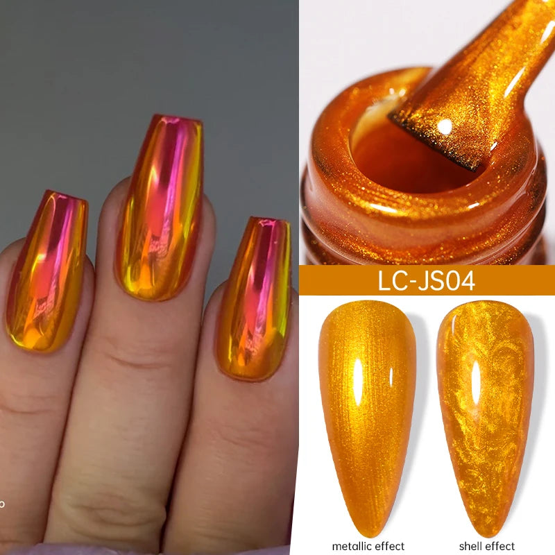 LILYCUTE 7ml 9D Rainbow Reflective Cat Magnetic Nail Gel Polish Winter Autumn Snowlight Sparkling Soak Off Nail Art Gel Varnish