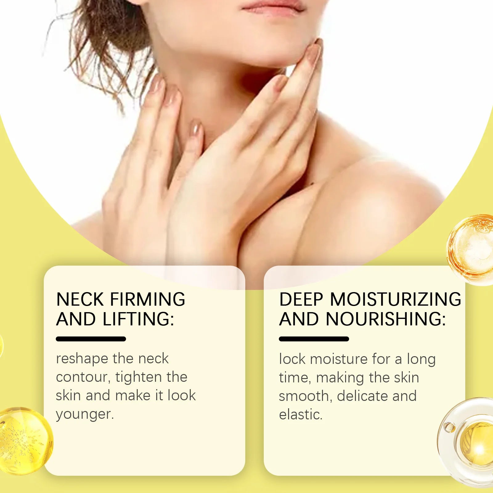 Eelhoe Neck Tightening Cream Firming Moisturizing Fade Fine Line Brighten Smooth for Turkey Dark Skin Nourishing Neck Cream 150g