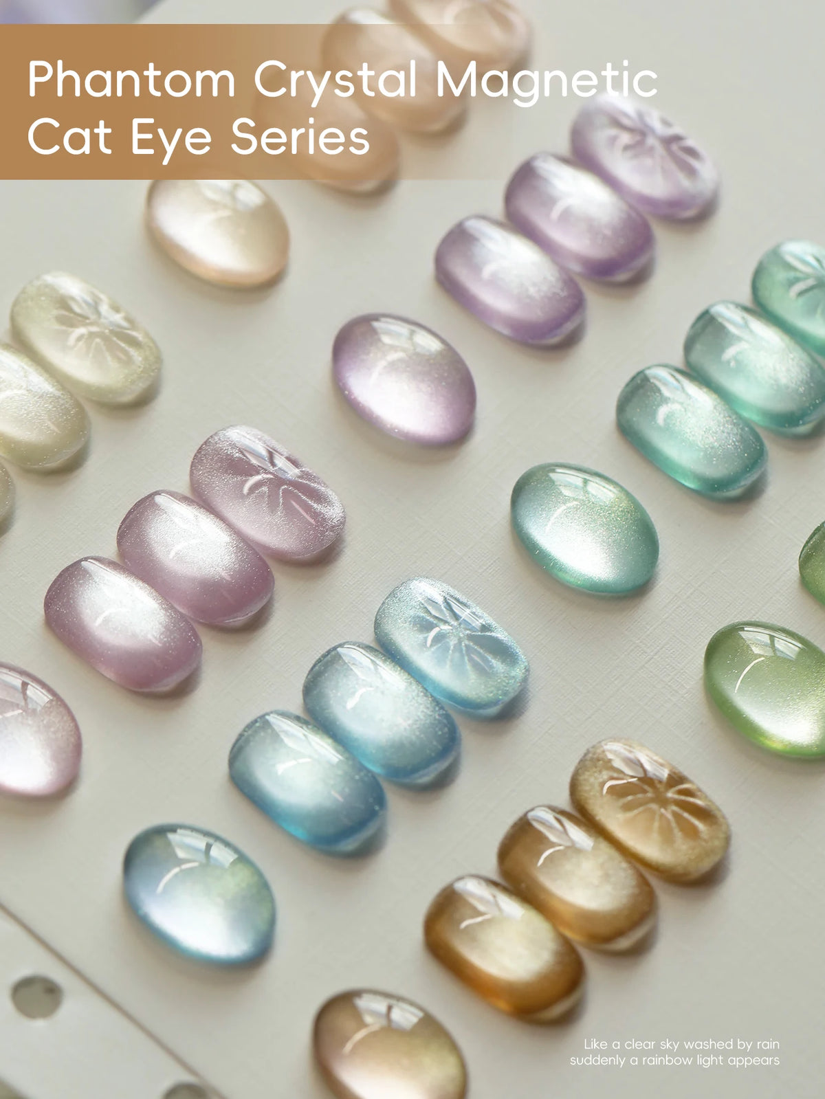 1pc Cat Eye Nail Polish Gel Set 2025 New Style Blue Pink Cat Eye Nail Art Suitable for Women's Nail Salon