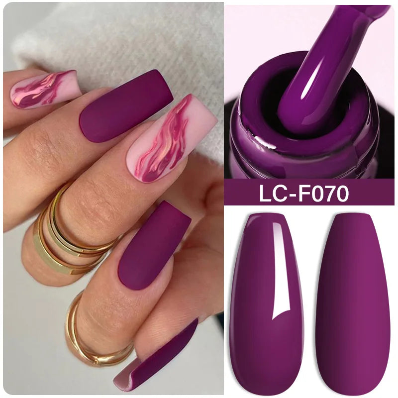 LILYCUTE 7ml Champagne Rose Gold Glitter Gel Nail Polish Colorful Sparking Long Lasting Manicure Soak Off Nails Art Gel Varnish
