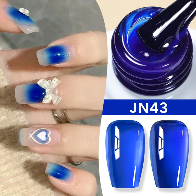 BORN PRETTY 10ml Jelly Nude Gel Nail Polish 50 Colors Semi Transparent Nail Art Nail Supplies Soak off UV LED Nails Gel Varnish