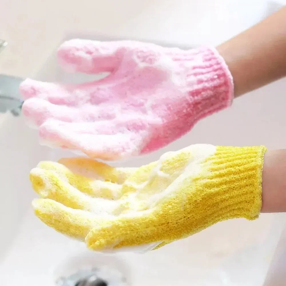 1pc Bath Glove Shower Body Deep Cleaning Peeling Exfoliating Bast Wisp Massage Moisturizing Sponge Skin Washcloth Bath Body Wash