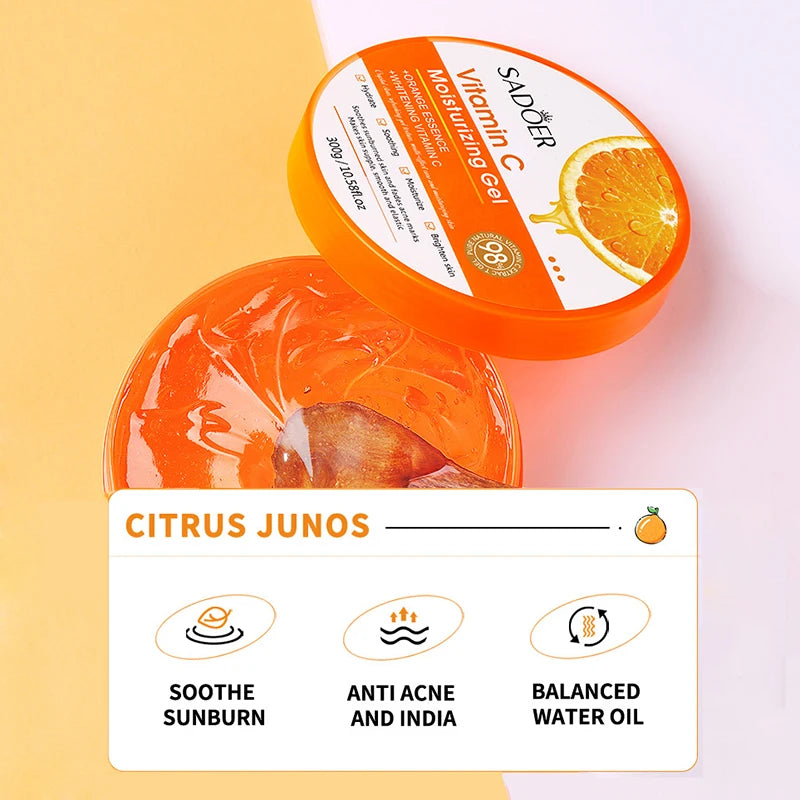 SADOER Vitamin C Moisturizing Aloe Vera Gel Facial Creams Skin Anti Wrinkle Nourishing Hydrating Face Cream Skin Care