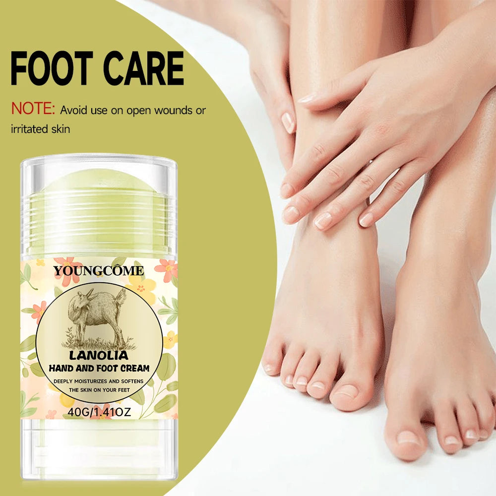 Foot Care Cream Stick Dry Cracked Feet Heel Gentle Exfoliation Softening Skin Ultra-Hydrating Hand Foot Cream Foot Balm