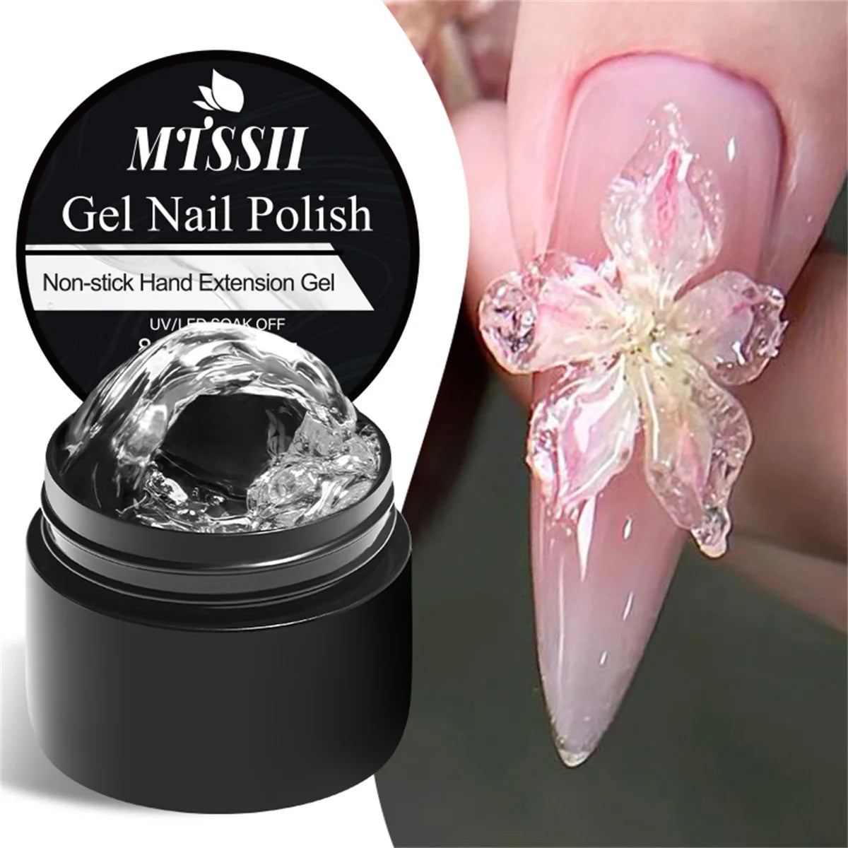 2/3pcs Clear Non-Stick Hand Extension Gel Nail Polish Set 3D Shaping/Sculpting/Carving UV/LED Gel Jelly Hard Gel Manicure DIY