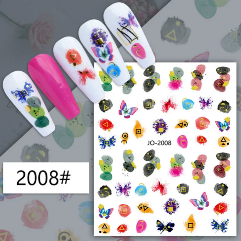 Nail Stickers 3D  Metal Line Sliver Gold Thorns Vine Curve Stripe Lines Tape Swirl Sliders Manicure Adhesive Gel Nail Art Decals