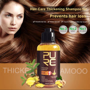 PURC Ginger Shampoo for Thinning Hair Repair Damaged Frizz Thickening Shampoo Hair Care
