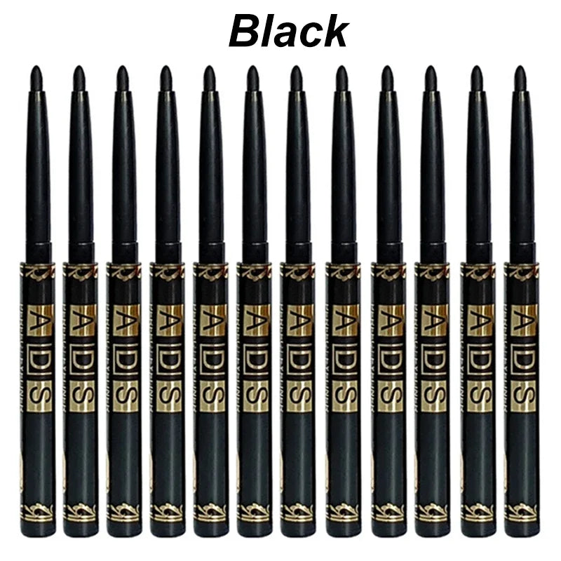 1/2/5/12pcs Waterproof & Sweat-Proof Black Eyeliner Pencil Eye Liner Gel Pen Long-Lasting Anti-smudging for Bold Eye Makeup