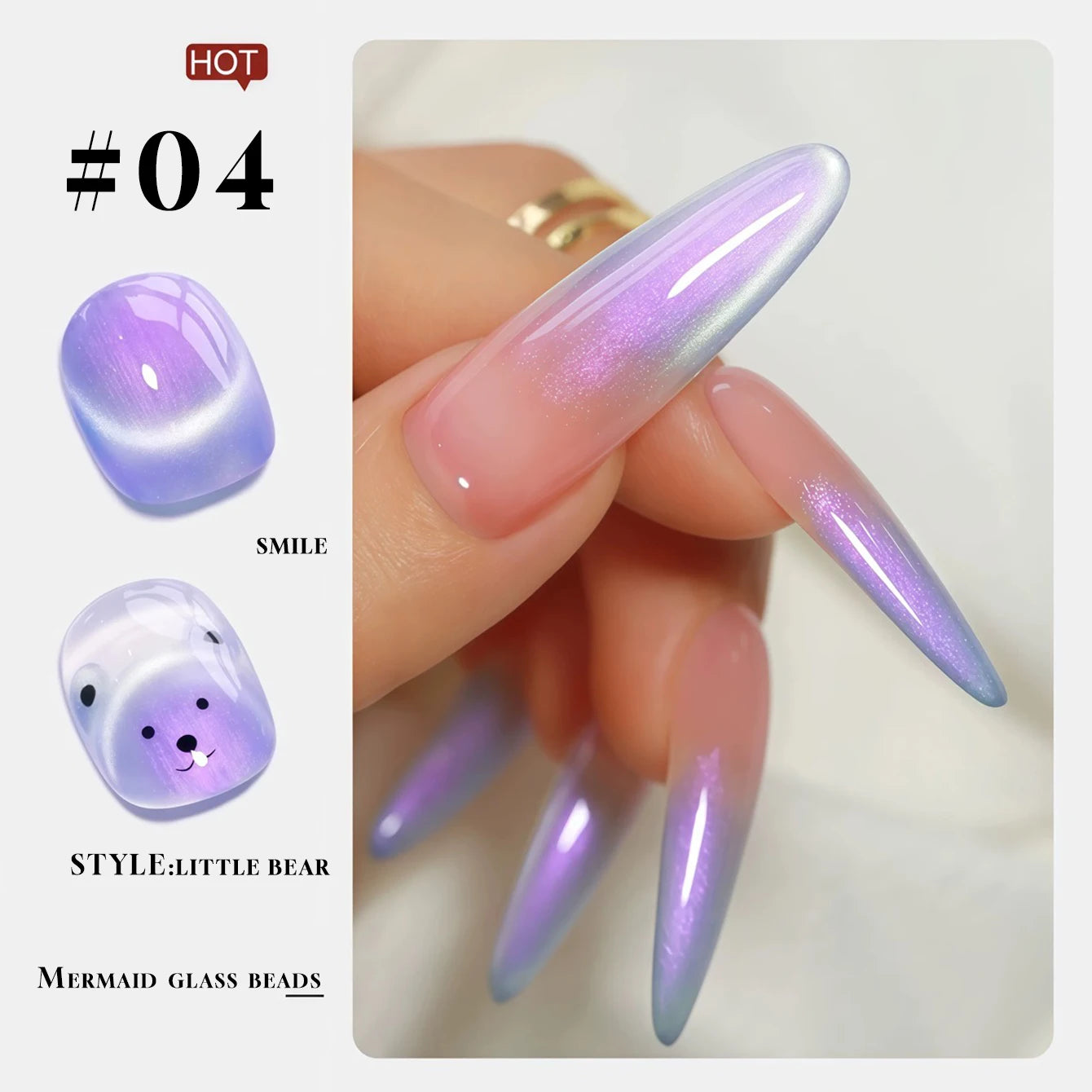 MIANEL 12ML Summer Nails Northern Lights Glass Bead Magnet Cat Eye Gel Nail Polish Nail Art Blue Nails Pink Nails 1-6pcs