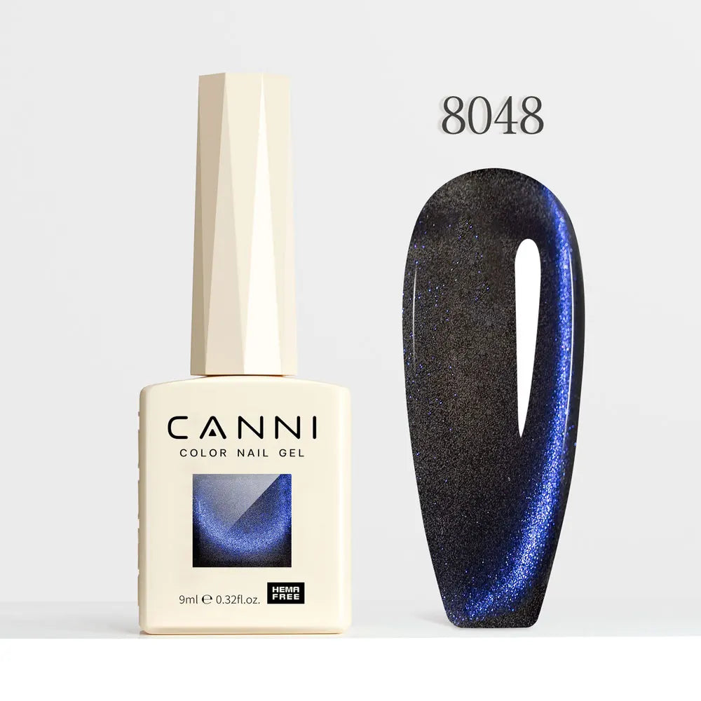 CANNI TPO/HEMA FREE Cat Eye Gel Nail Polish 9ml 48 Colors High Gloss UV-Removable Nail Art for Salon & DIY Manicure