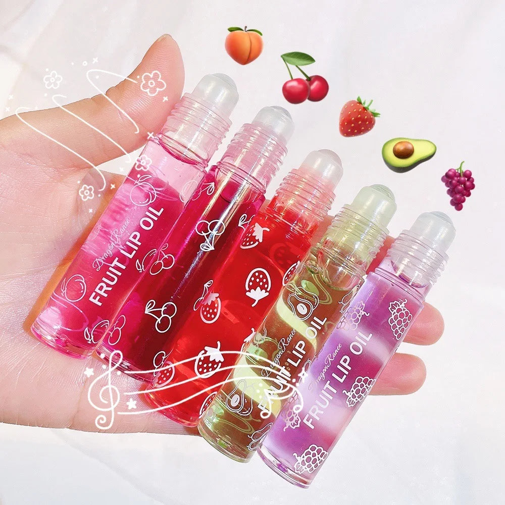 Fruit Lip Oil, Daily Base, Water-Glossy Mirror Finish, Enhances Complexion, Lip Gloss, Moisturizing, Long-Lasting, Waterproof, Versatile Lip Oil