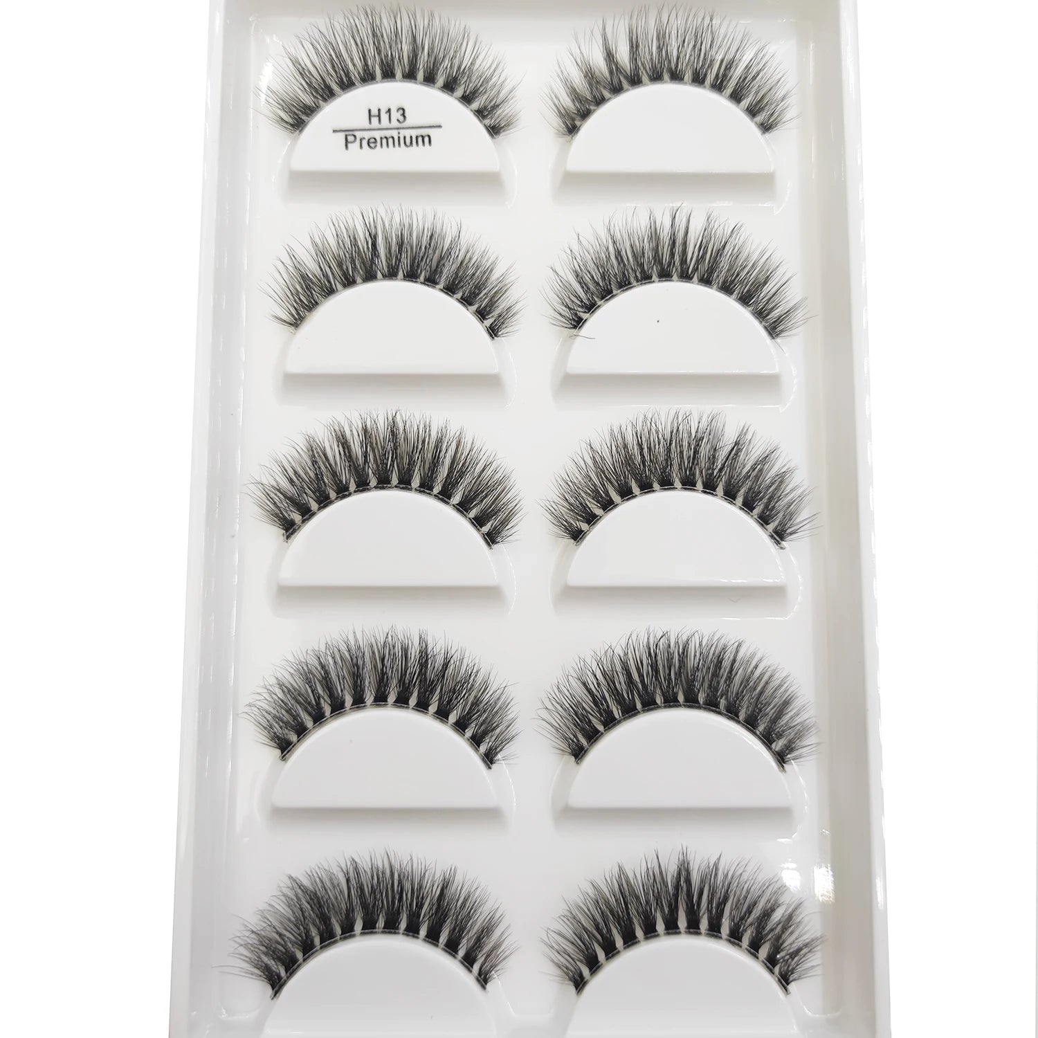 Transparent 3D Mink Eyelashes, Natural Clear False Eye Lashes, Soft Invisible Eyelash, Wispy Makeup Faux Cils, H13 X08, 5 Pairs