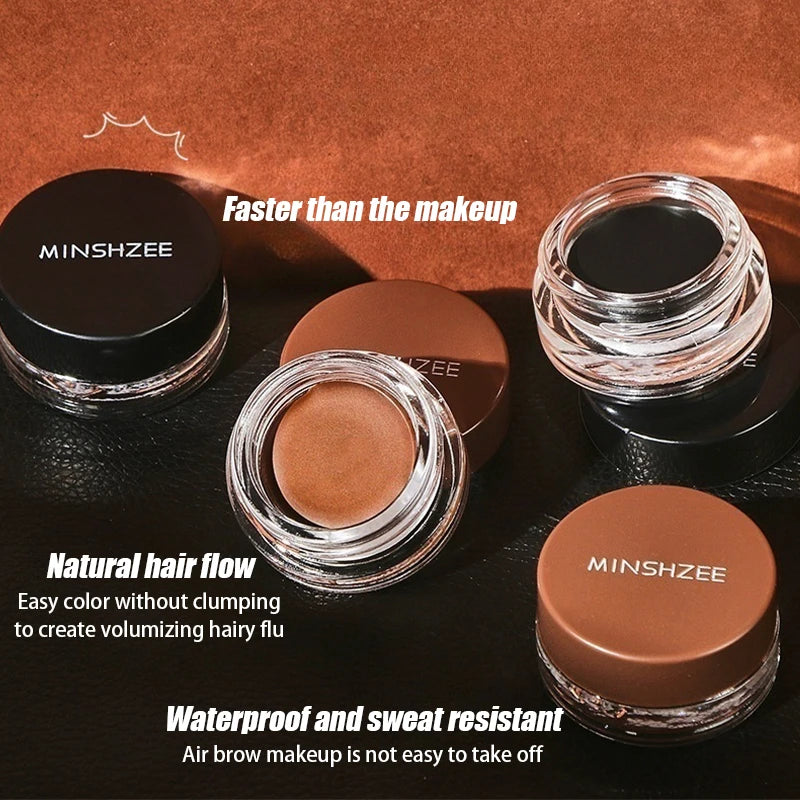 Black Brown Eyeliner Cream Waterproof Beauty Cosmetics Long Lasting Eyeliner Gel Eyeshadow Makeup Tools with Brush Set Eye Liner