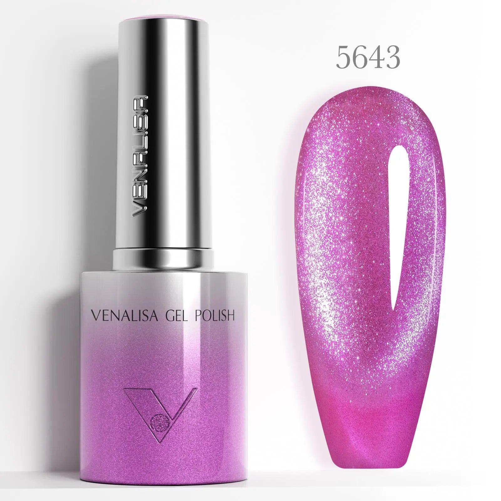 VENALISA 10ml Cat Eye Gel Nail Polish Ultra Sparkle Glitter Gel HEMA FREE TPO FREE Semi Permanent UV LED Soak Off Nail Manicure