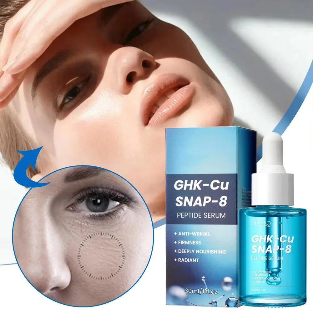 GHK-Cu Copper Peptide SNAP-8 Face Serum Anti Aging Wrinkle Lifting Firming Collagen Boost Hydrating Facial Essence