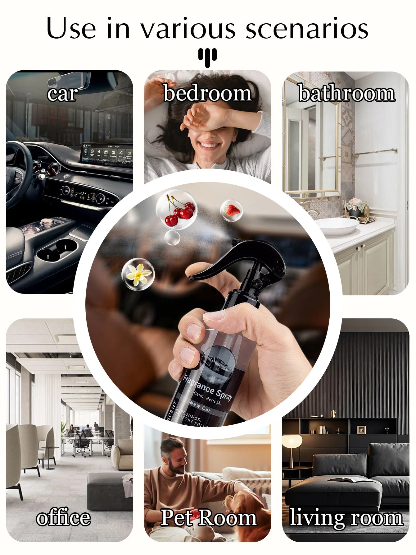 150ml large-capacity fragrance spray, home/car/clothing air freshening spray, 9 scents to choose from