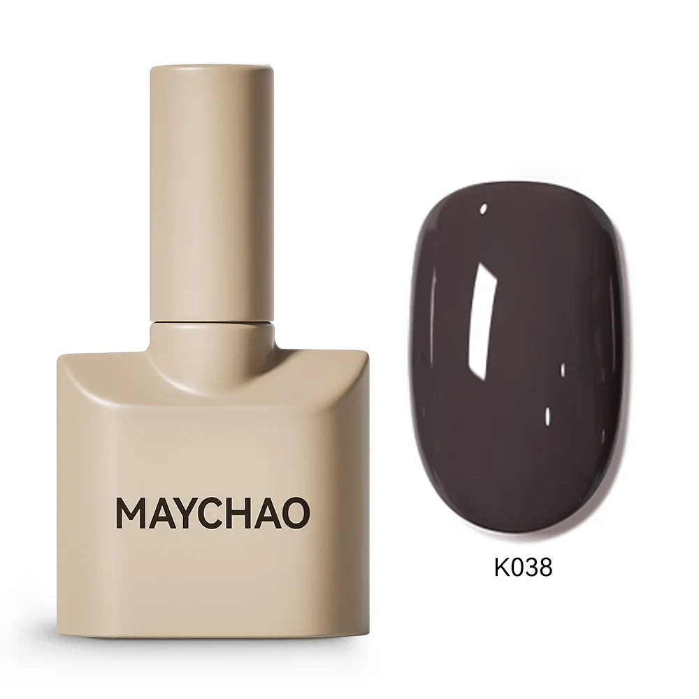 MAYCHAO Cherry Red Gel Nail Polish 12ml Glossy Semi Permanent Soak Off UV LED Frosted Gel Nails Base Painting Varnish