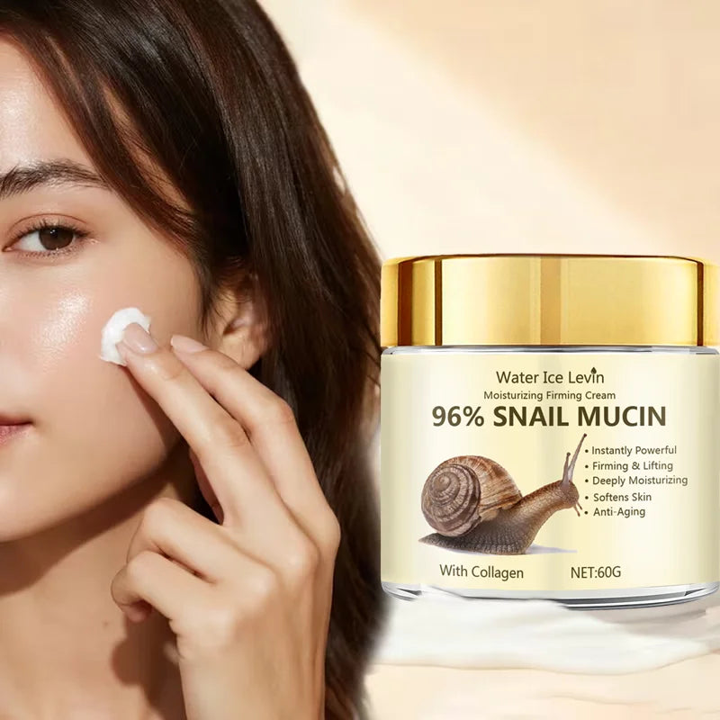 96% Snail Mucin Moisturizing Firming Cream with Collagen, Deeply Hydrates, Firms & Lifts for Smoother, Youthful Skin