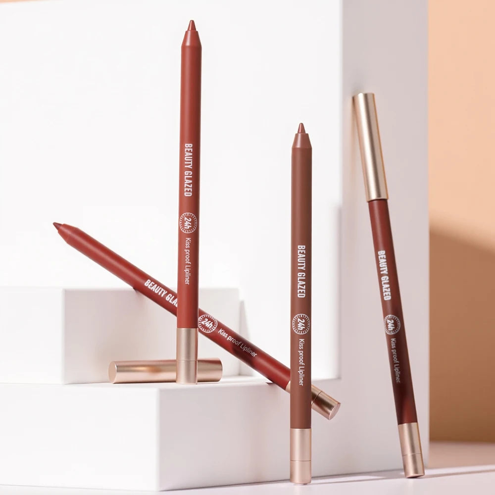 8 Colors Artist Palette Matte Velvet Lip Liner Pencil | Long-Lasting Waterproof, Non-Sticky Matte Finish, Precise Tip for Sharp