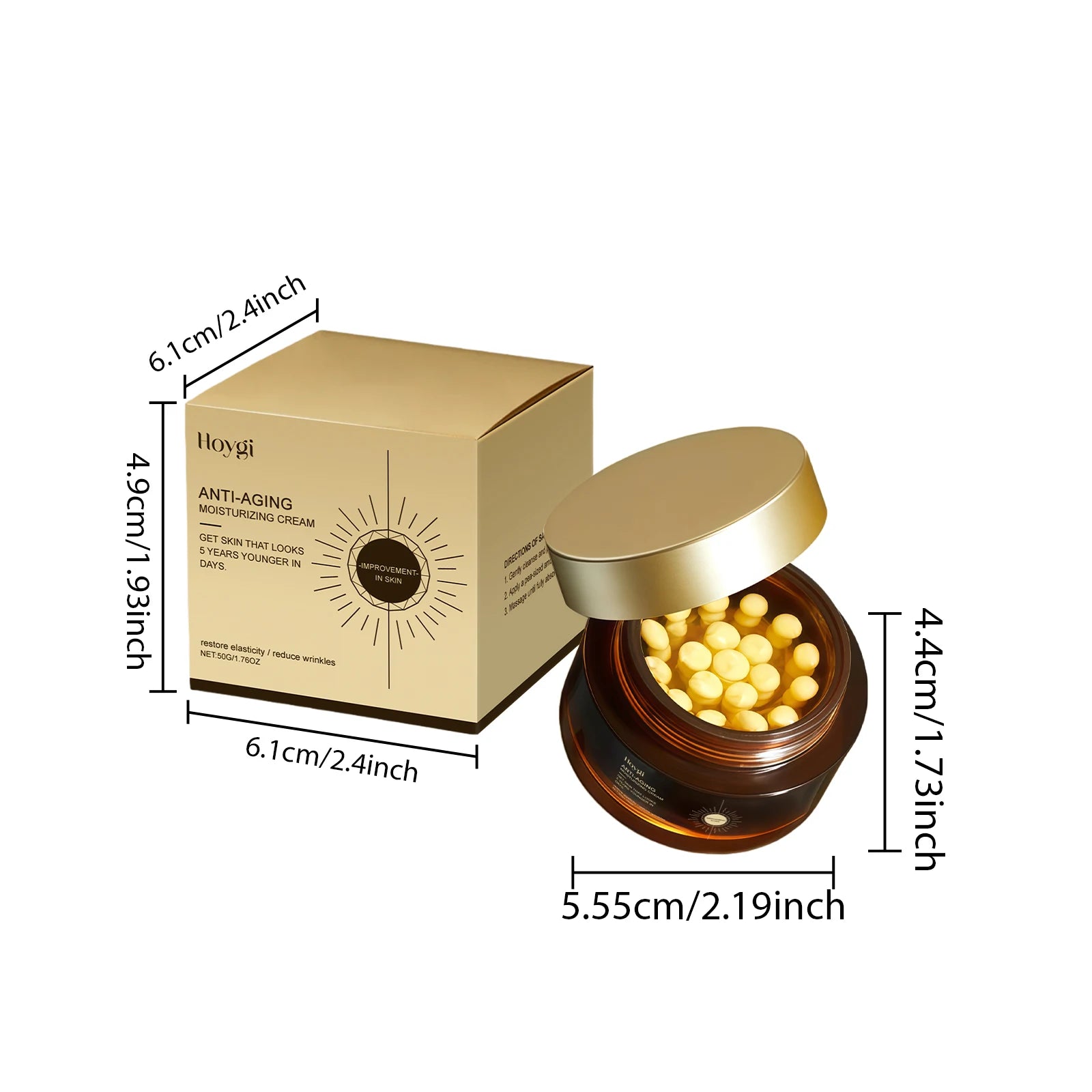 Retinol Lifting Firming Facial Cream Moisturizing Wrinkle Remover Smoothing Collagen Hyaluronic Acid Creams Skincare Products