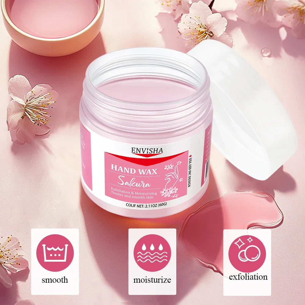 ENVISHA Body Beauty Health Skin Care Hand Mask Sakura Honey Deep Hydration Moisturizing Exfoliating Whitening Remove Dead Skin