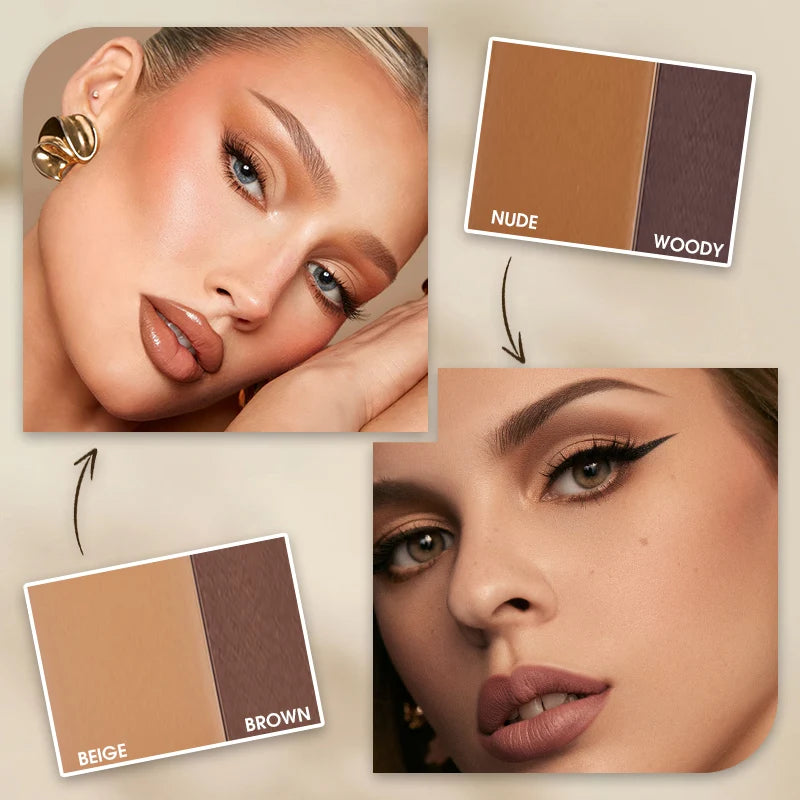 IMAGIC Eyebrow Pomade & Cream Contour Palette Multi-function  Natural Eyebrow Three-dimensional Contour Easy To Color Smoothly