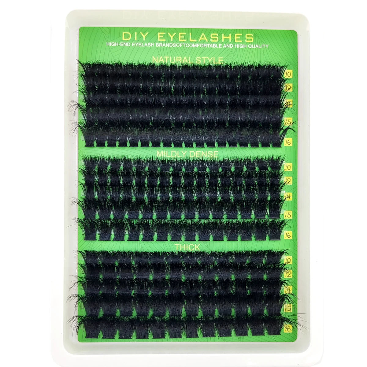 HBZGTLAD fluffy curled eyelashes 60D-200D natural style handmade eyelash bundle 5D mink eyelash clusters eyelash extensions fals