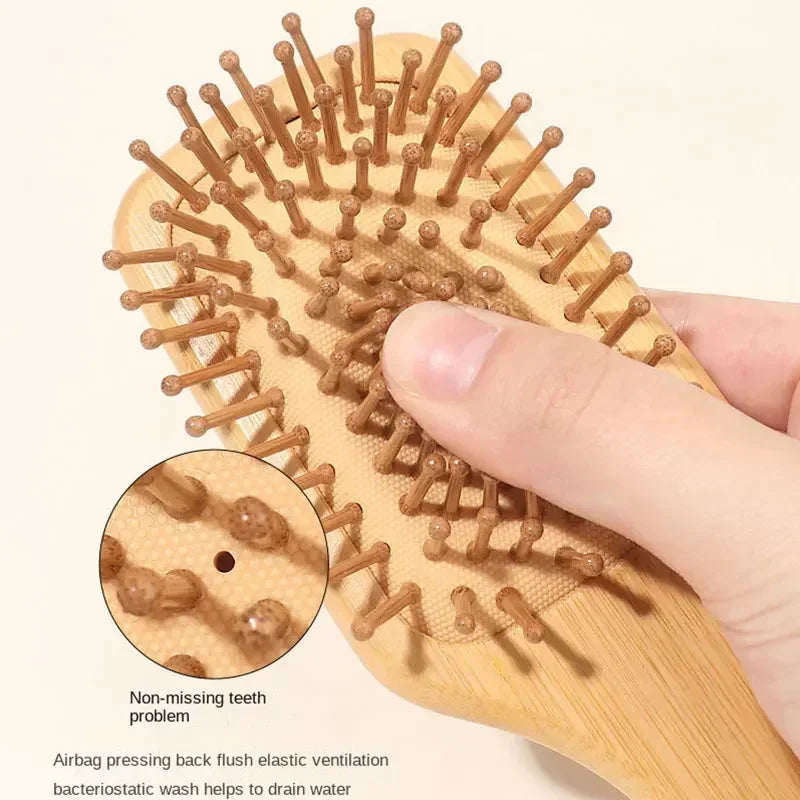 Premium Wooden Bamboo Scalp Massage Comb Hair Brush Improve Hair Growth Wood hairbrush Prevent Hair Loss Comb Bamboo Comb Teeth