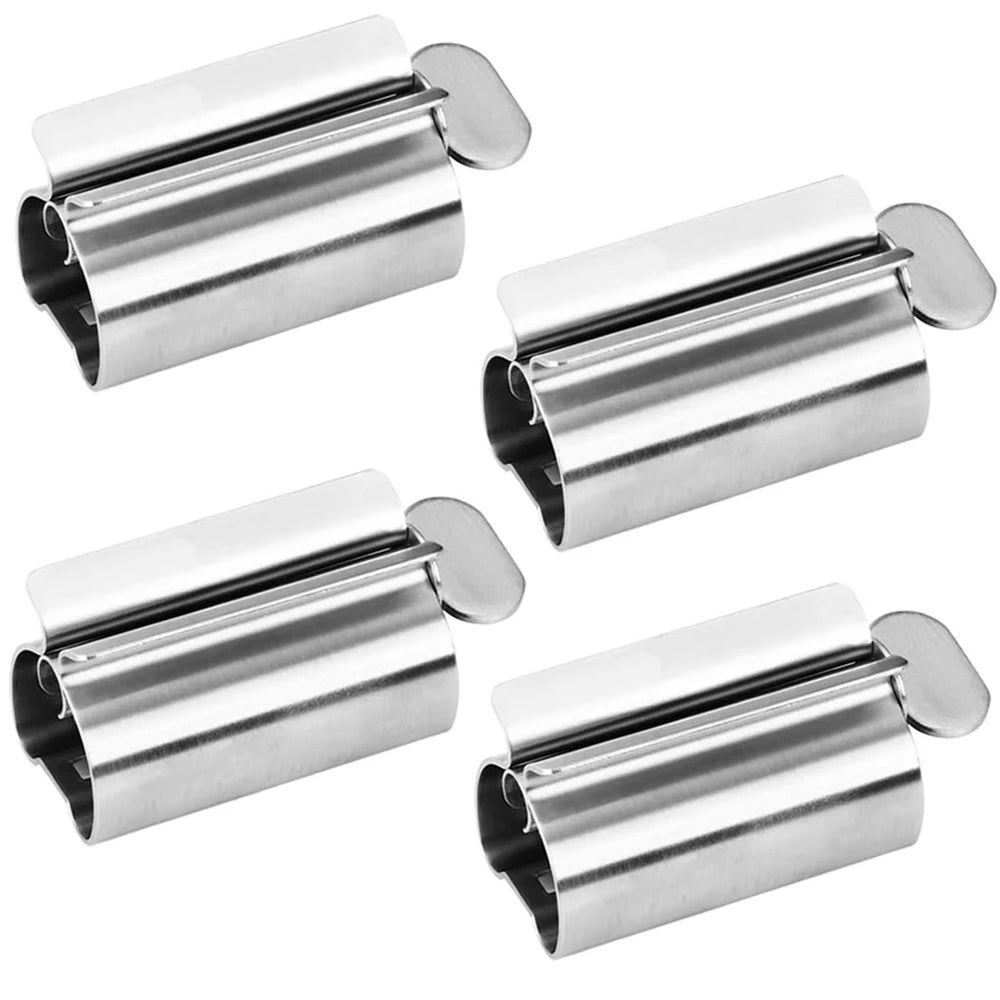 Bathroom Accessories Toothpaste Squeezer Tube Roller Stainless Steel Wringer Roller Rotate Dispenser for Ointments Cosmetics