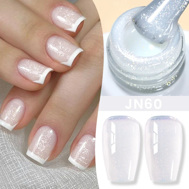 BORN PRETTY 10ml Translucent Color Gel Polish Jelly Nude Autumn Jelly Amber Semi Permanent UV Gel Nail Art Soak Off Gel Varnish