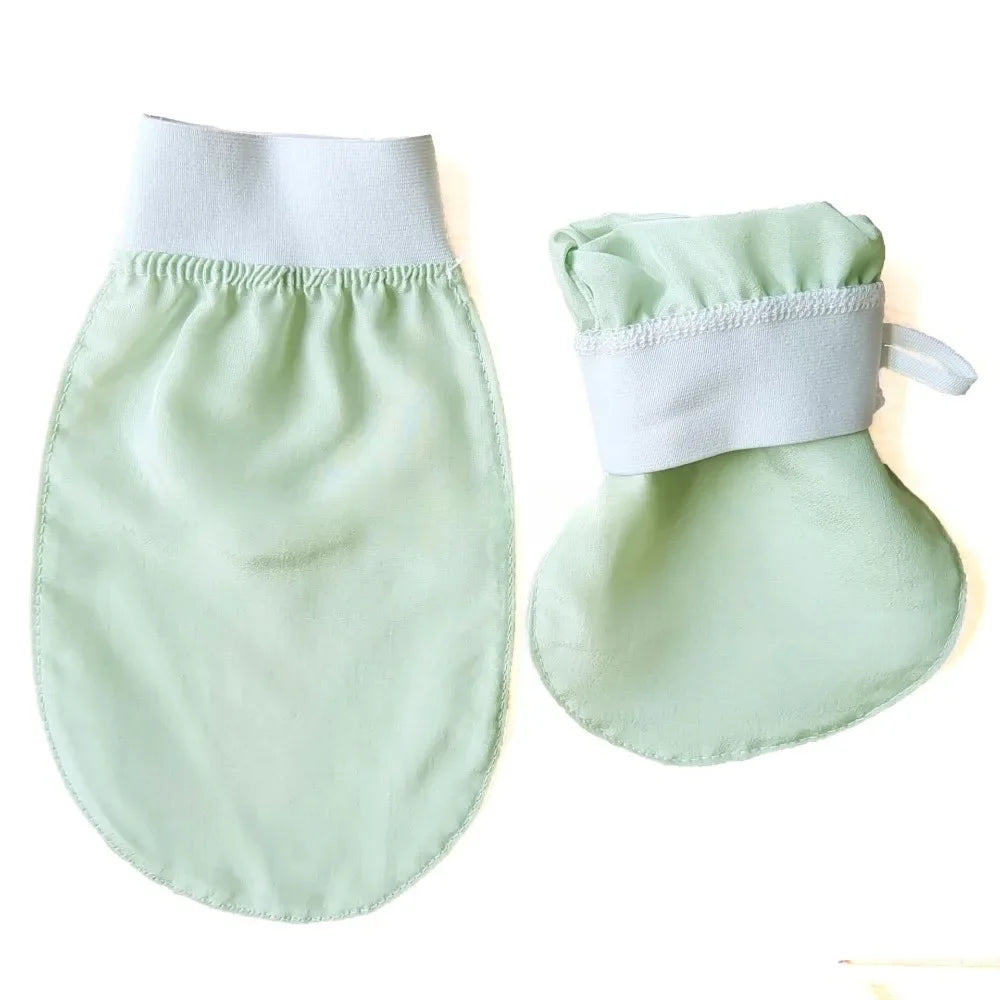 1PC 100% Silk Exfoliating Face Wash Beauty Towel Soft Exfoliating Skin Bath Scrub Silk Bath Face Wash Gloves Bathing Accessories