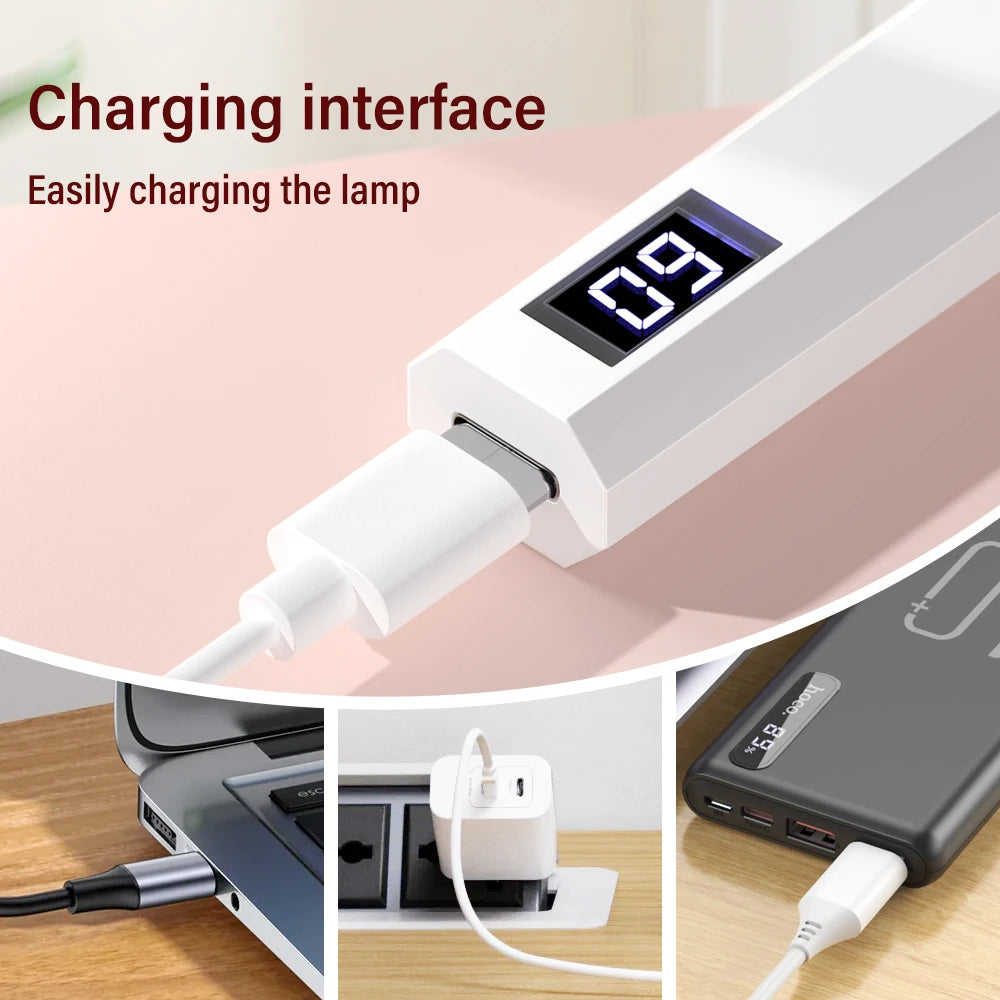 YIKOOLIN Rechargeable Handheld UV LED Nail Lamp 3W Portable Mini Gel Polish Dryer 2 Timer Setting USB Charging Manicure Tool Hom