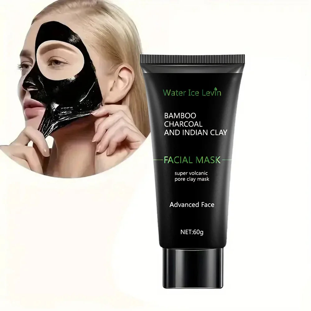 Bamboo Charcoal Black Mask, Deeply Moisturizing, Deep Cleansing and Oil Control, Absorbs Dirt, Bids Farewell to Rough Skin, Makes Skin More Delicate, Anti-Stretch Mask, Suitable for Both Men and Women