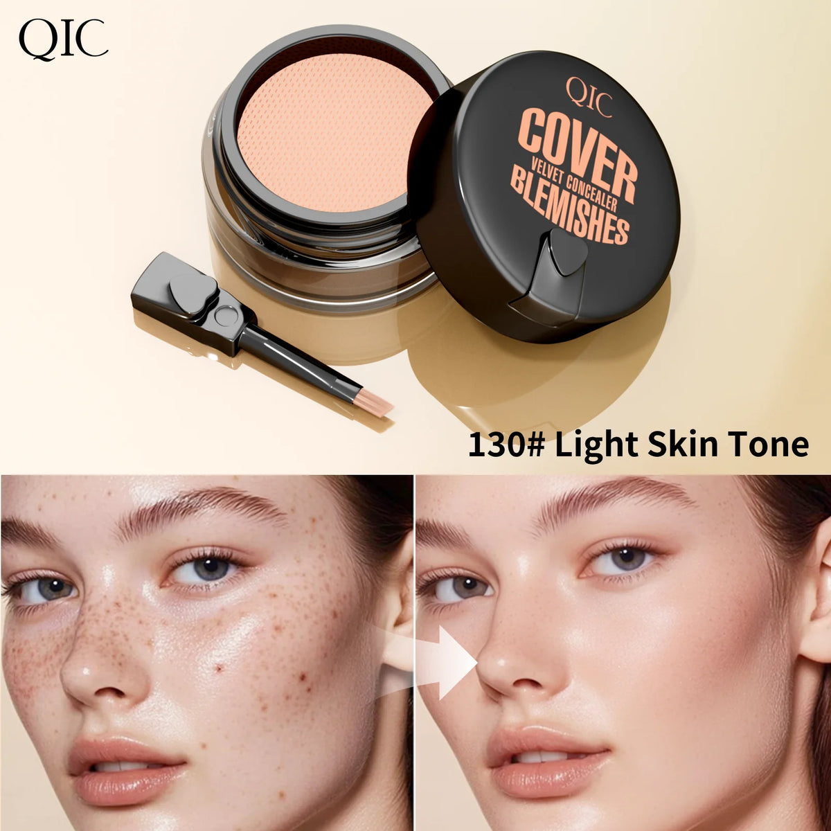 Waterproof & Sweatproof Concealer Cream - Tattoo coverage, Long-Lasting Foundation, Natural,Full coverage, All Skin Types
