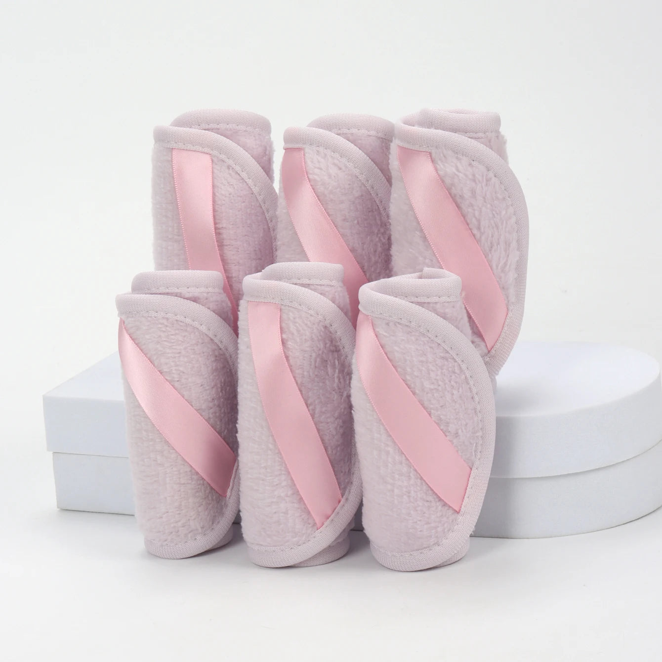 1020 Long Bandage Cleaning Wipes 6Pcs, Machine Washable, Reusable Makeup Remover Tools, Suitable for All Skin Types