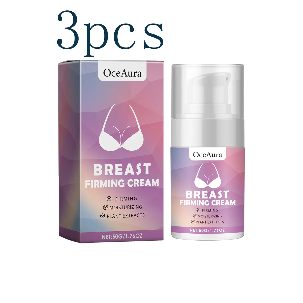 Breast Firming Care Cream, Moisturizing Massage & Nourishing Lifting Cream for Plump, Tight and Smooth Breast Skin