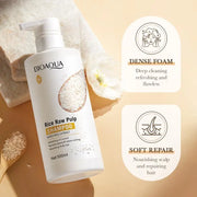 500ML Rice Puree Shampoo Refreshing Anti Dandruff Anti Itch Oil Control Nourishing Fluffy Hair Deep Cleaning Hair Shampoo