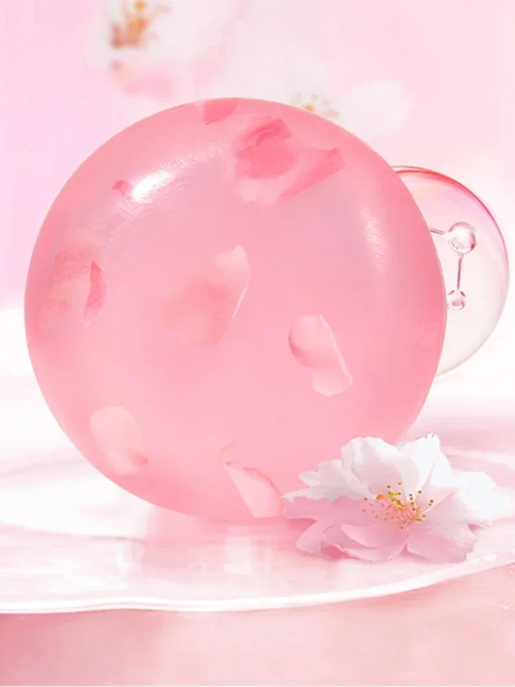 Niacinamide Cherry Blossom Fragrance Soap with Essential Oil Acne Removing Hand Cleansing Soap Oil Control Refreshing Hand Soap