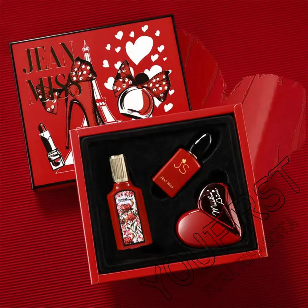 Women’s Perfume Gift Set – 3pcs Floral Collection with Long-Lasting Soft Elegant Fragrances