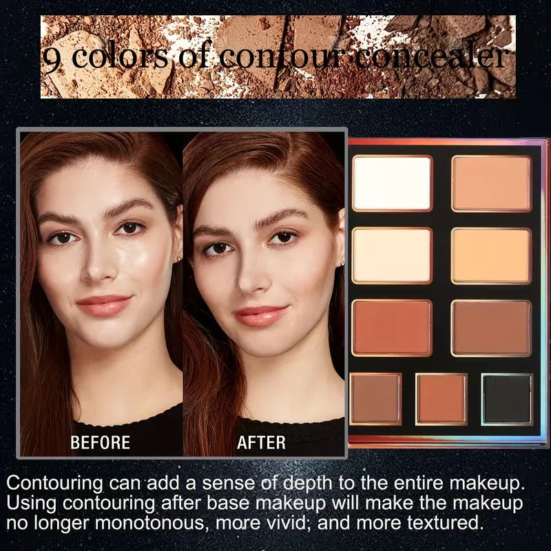 All-in-One Professional Makeup Kit Eyeshadow Palette with Highlighter Contour Powder Matte Shimmer Cosmetic Set for Daily Makeup