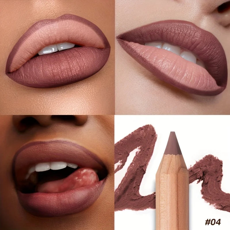 Matte Lip Liner- Long-Lasting, Easy to Color, Includes Sharpener - Perfect for a Flawless Finish! Pudaier Lip Contour 2.0