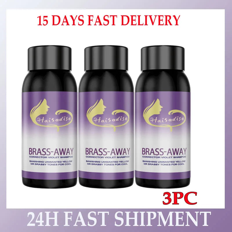 Gray Color Fixing Hair Dye Shampoo Cover Gray Hair Fade Yellow After Bleach Hair Shampoo Non-irritating Purple Shampoo Blonde