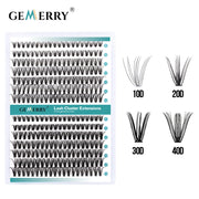 Gemerry 280 Cluster DIY Eyelashes 10D/20D 30D/40D Premade Volume Fan Lash Extension Individual Faux Mink Heat Bonded Lashes Soft