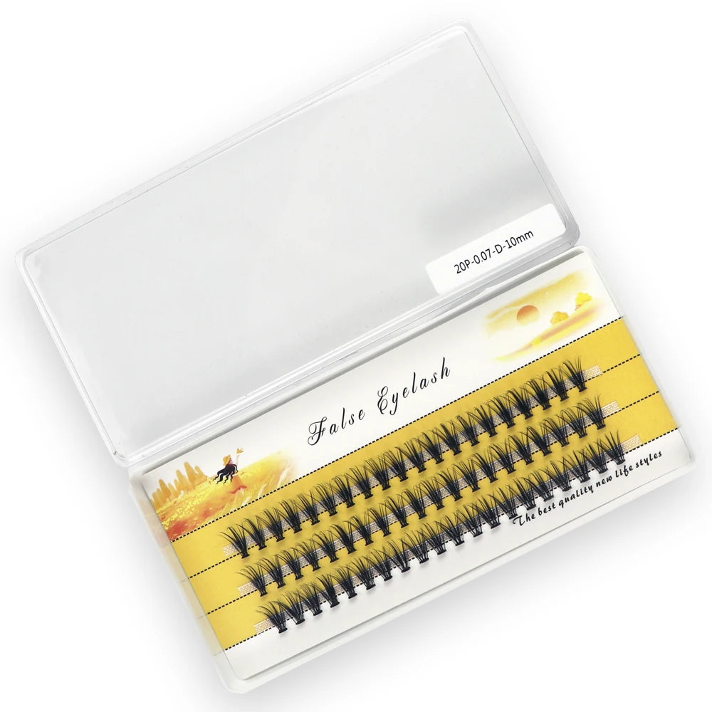 60 Bundles/Box 20/30/40D Individual Cluster Eyelash Extension Natural Mink Eyelashes Professional Makeup Tools Lashes Wholesale